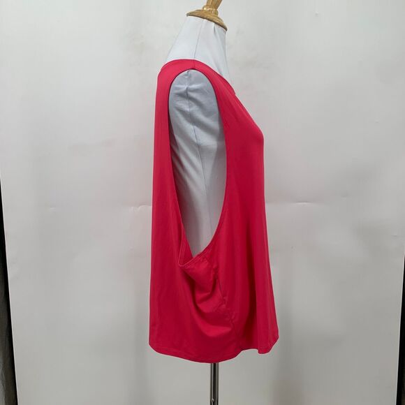 Fabletics Active Tank Top Womens Plus 2X Pink Dropped Armhole Stretch Athletic - Picture 4 of 12